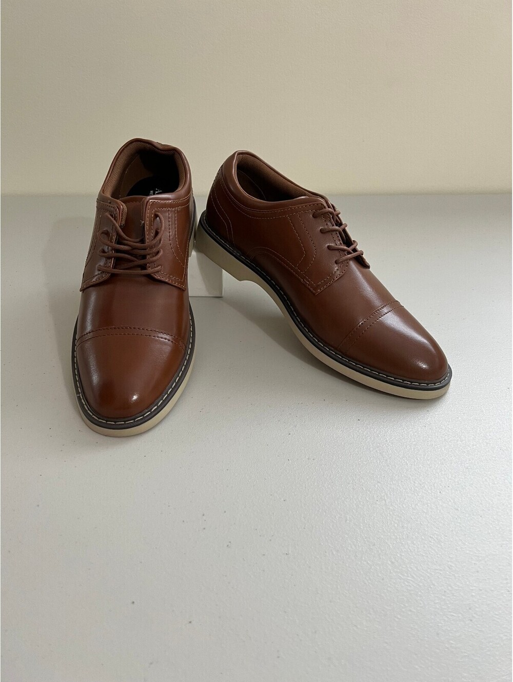 Alfani Men's Theo Cap Toe Oxford Dress Shoe, Brown ,Size, 8